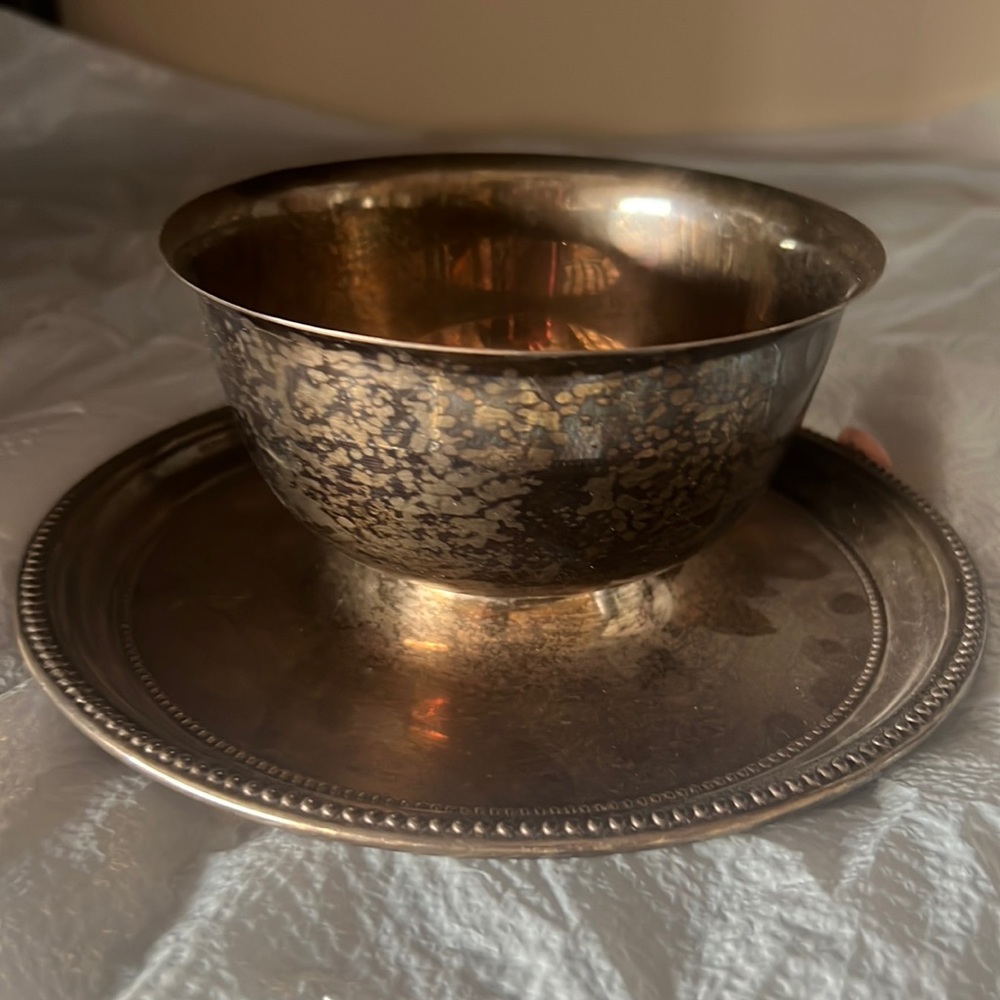 Silver plated dip dish/tray